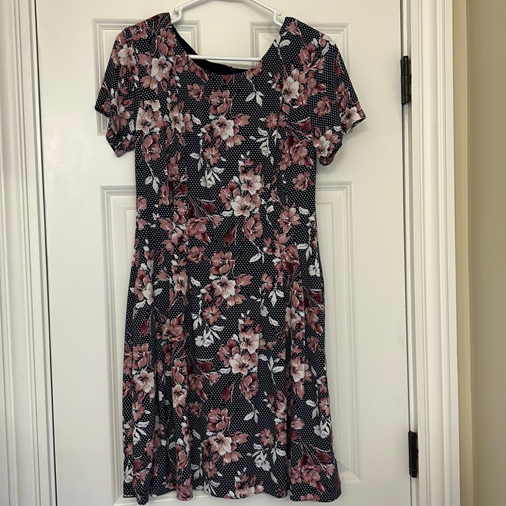 Navy and pink size 8p dress